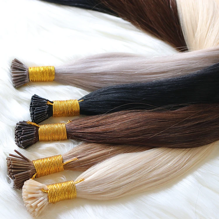 Наращивание волос Tophelle I Tip 1 г/с 100 Пряди extsiones cabello настоящие человеческие волосы кератиновые капсулы предварительно скрепленные волосы