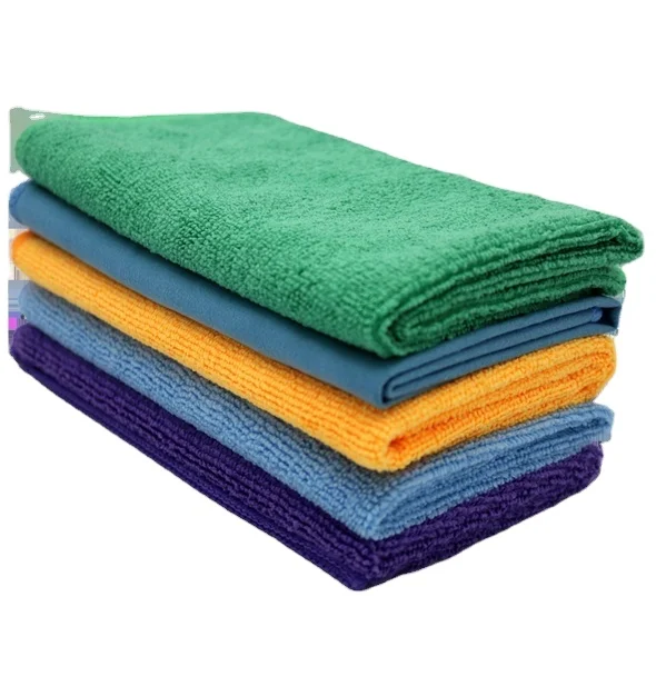 Premium 80 polyester wiping rags microfibre terry wash towel window cloth roll fiber cleaning for car