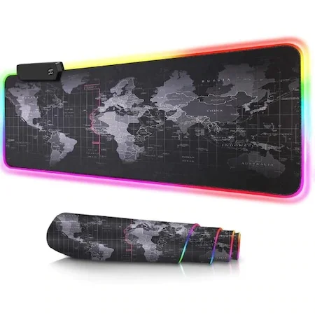 Overseas warehouse Mouse Pads Led Wireless rgb Xxl Gamer Custom Logo Printed Customised Gaming Large Rgb Mouse Pad keyboard mat