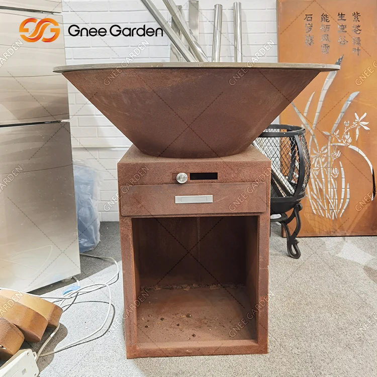 Outdoor Party Metal Fire Pit Table Fireplace Grill Charcoal Bbq