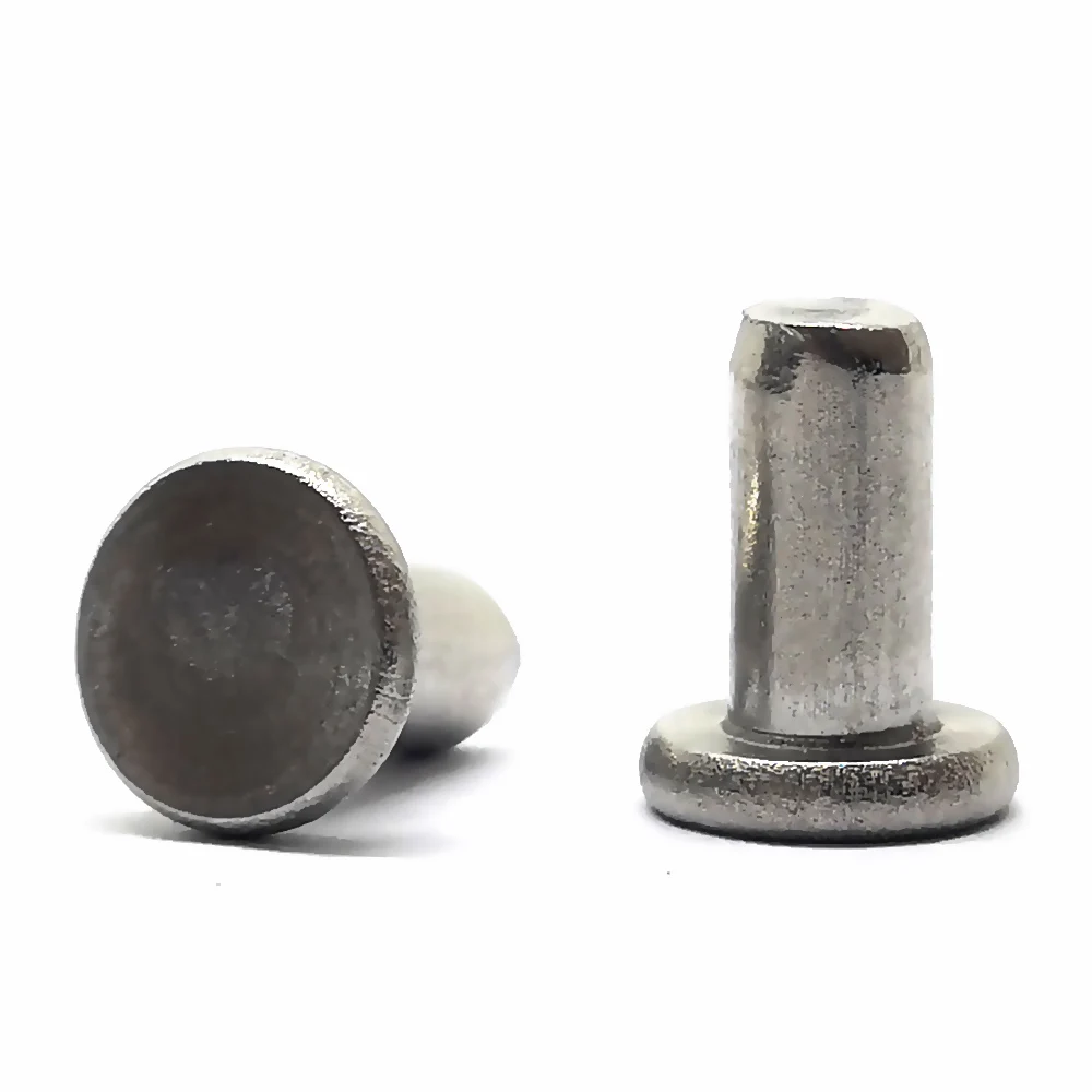 Hot Selling OEM Aluminum Stainless Steel Flat Thin Head Iron Solid Rivet Handle Knock Rivet Kit For Brake And Clutch Lining