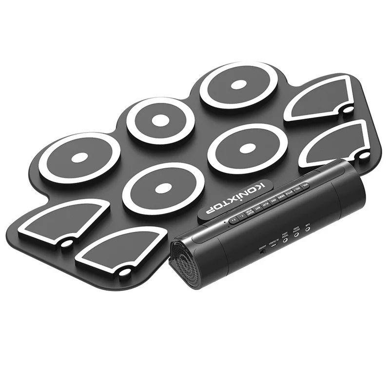 New Thickened Silicone Electronic drum 9-Sided Midi Drum Portable Hand Roll Drum Kit