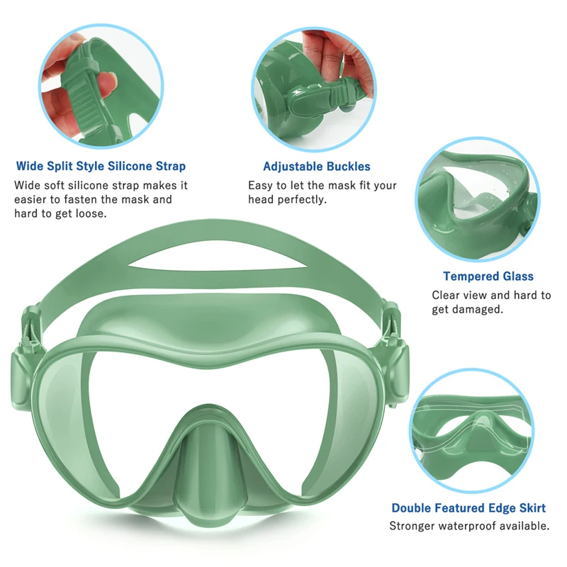 Adult Scuba Diving Masks Gear Freediving Spearfishing Glasses Custom Logo Color Diving mask