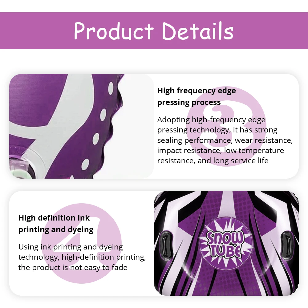 Wholesale Hot Sale Snowboarding Tubing Winter Heavy Duty 47in Tube Outdoor Sleds Slider Sled Inflatable