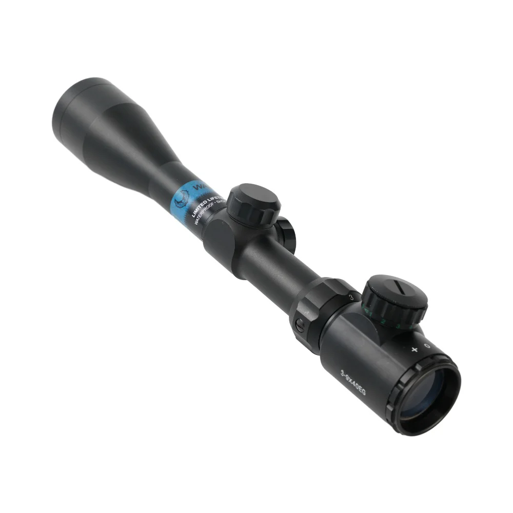 3-9x40EG Rangefinder Reticle Scope Red Green Illumination Shockproof Shooting Scope