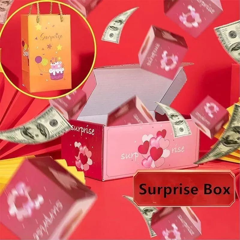 Mystery Exploding Surprise Bomb Money Box 16 PCS Bouncing Boxes Large Photo Album Card  Valentine Confetti Gift Pop Up Box