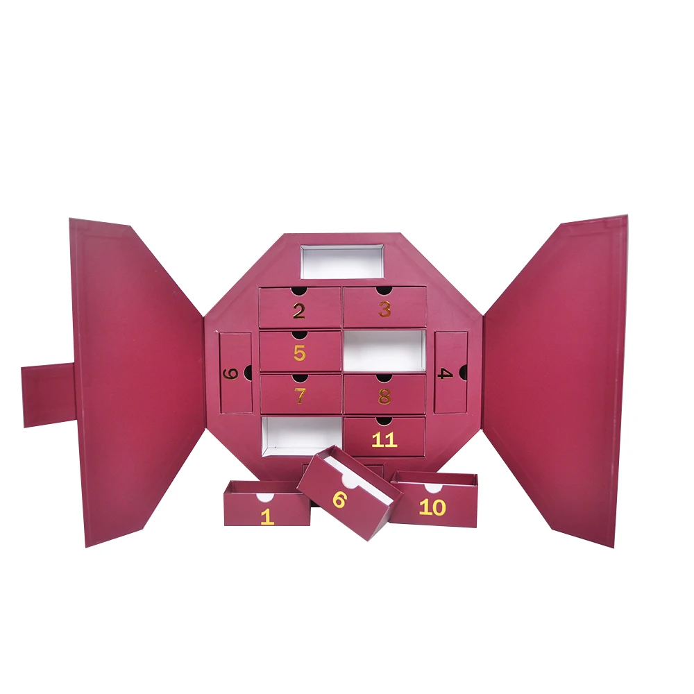 Christmas 12 Day Advent Calendar Box Beauty/Cosmetic Packaging Advent Calender