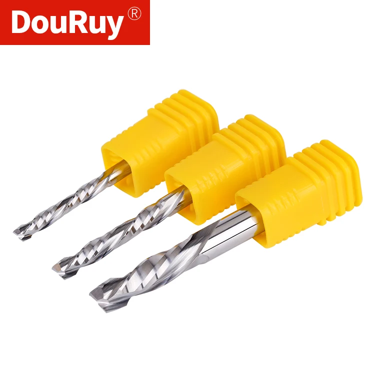 Factory Wholesale Price Two Flutes Router Bit Tungsten Steel Carbide Compression End Mill Up Down CNC Bits