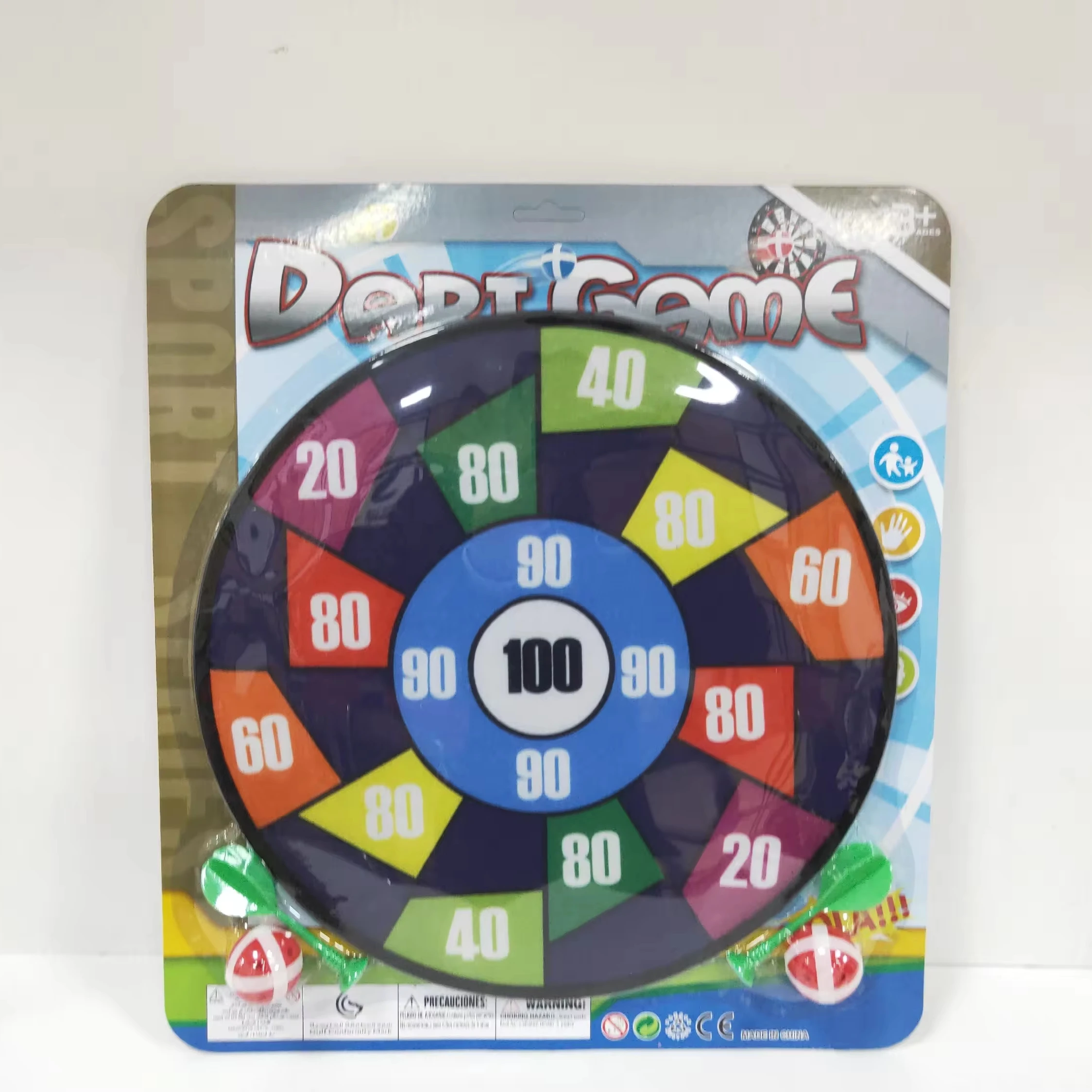 Customized 36cm Sport Toys Design Cloth Dartboards Kids Mini Board Game With Sticky Balls And Darts