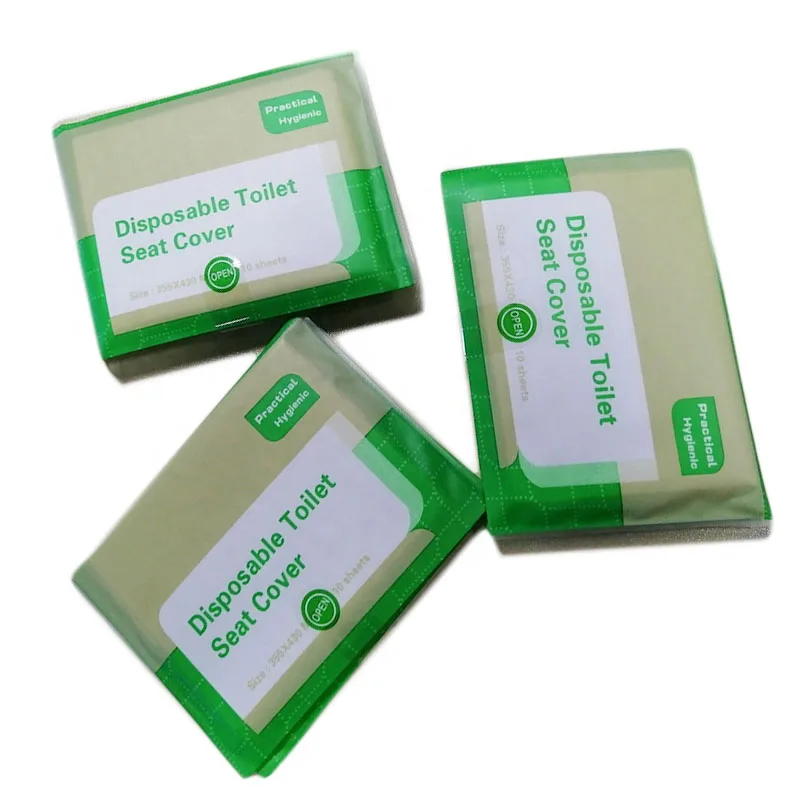 Biodegradable Water Soluble Toilet Seat Paper Cover Disposable Wallet pack Toilet Paper Seat Cover