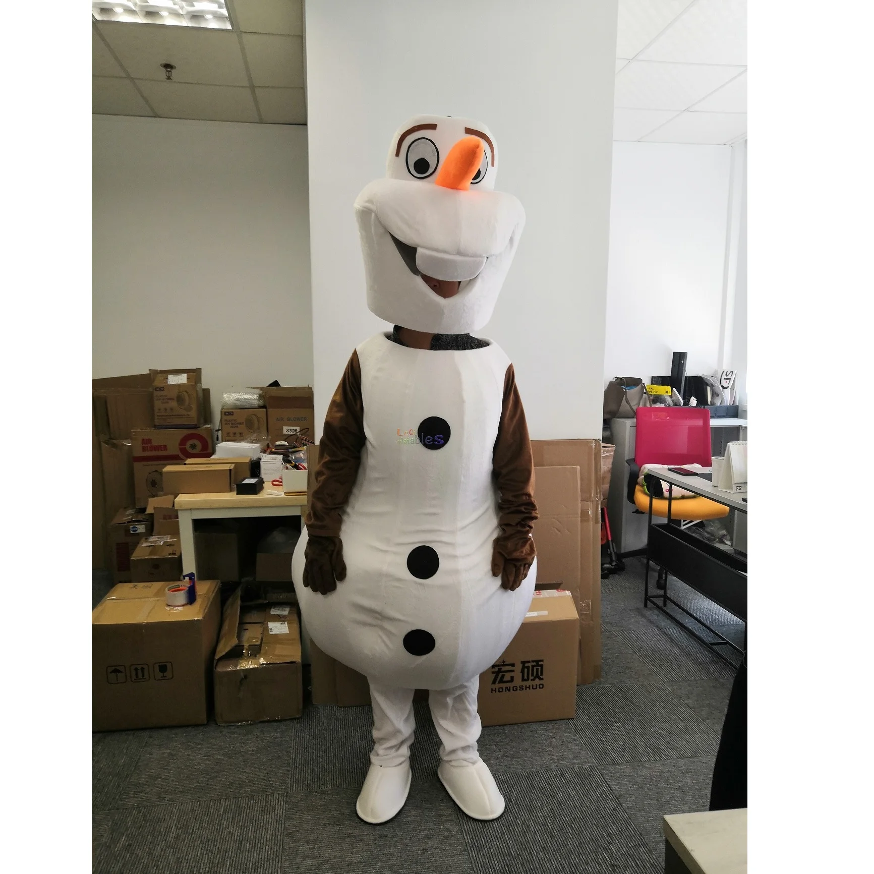 Popular Mascot Costume Cartoon Character Olaf Mascot Costume Snow Cosplay Suit For Adults