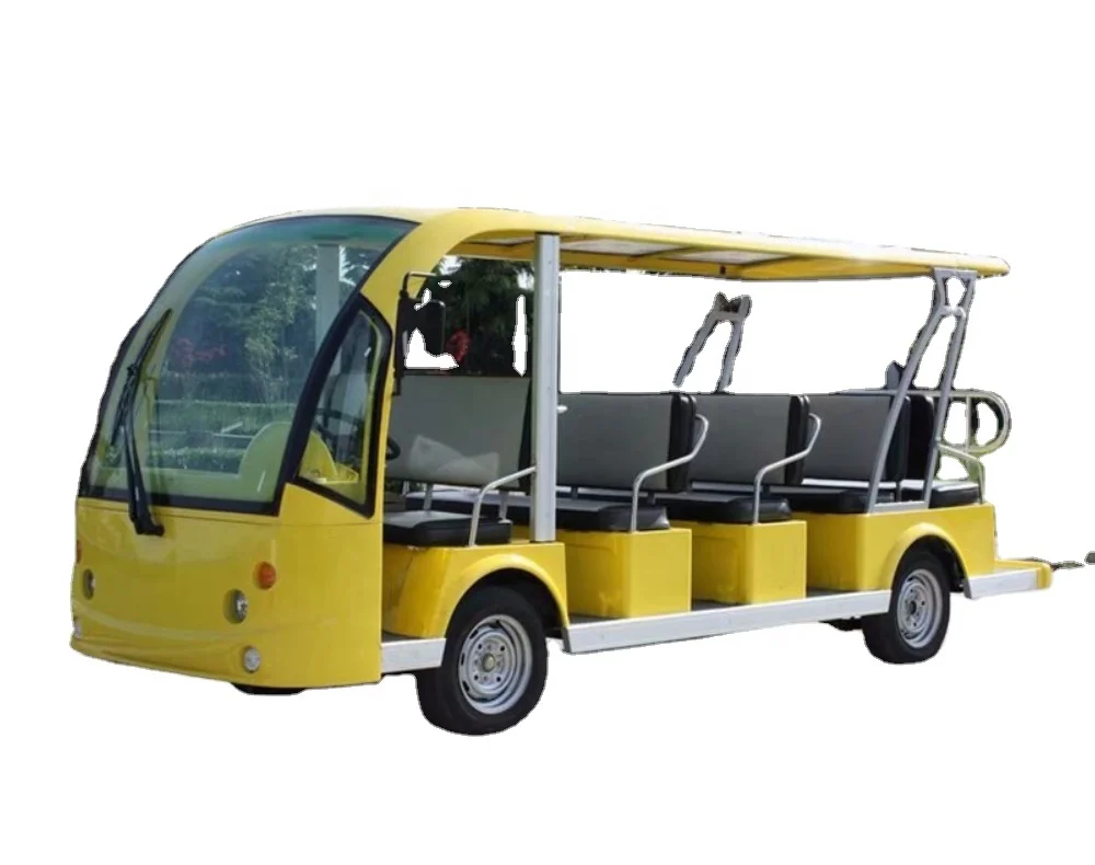 lowest price electric shuttle bus series made in China factory with reliable quality USA Curtis controller big capacity battery