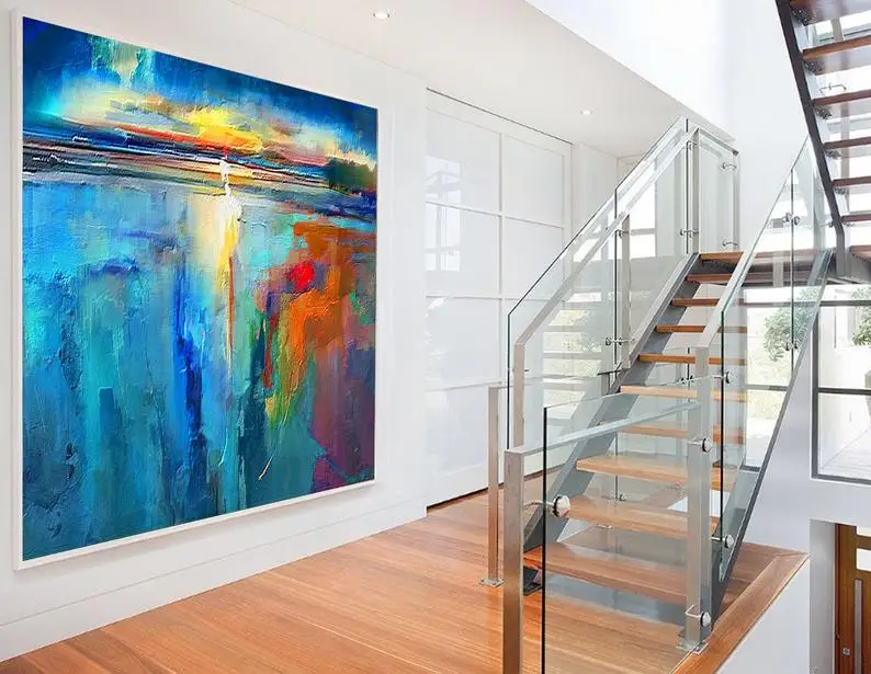 Minimal Painting Modern Canvas art Oversize abstract Original handmade Luxury painting for living