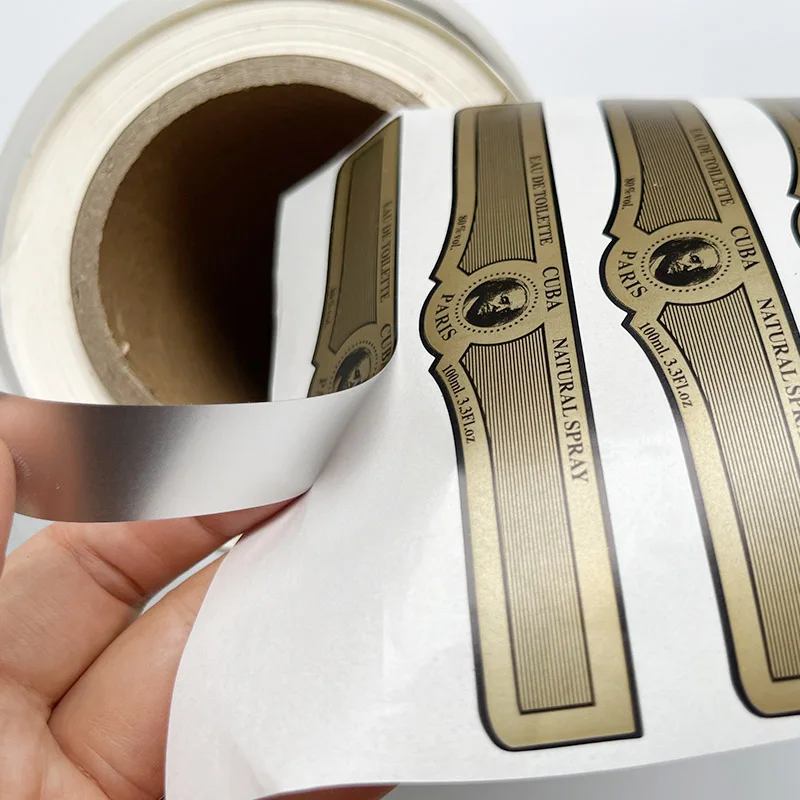 Водостойкая самоклеящаяся наклейка косметический продукт логотип печать флакон для духов этикетка