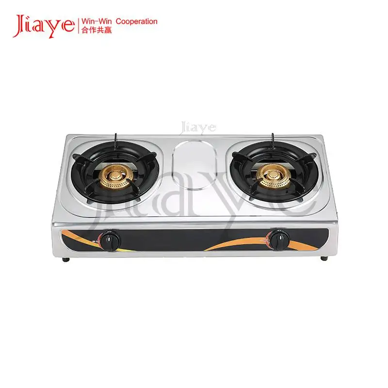 Jiaye High Quality Kitchen Appliances Double Burner Gas Stove Table Gas Cooker Household Desktop Gas Cooktops