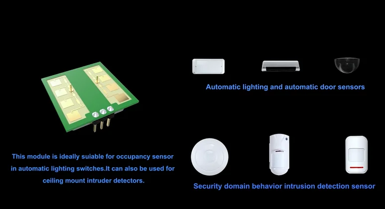 Pdlux PD-V21 Human Body 24ghz Sensor Cdm324 Radar Sensor Induction Switch CW Microwave Body Sensor Modules