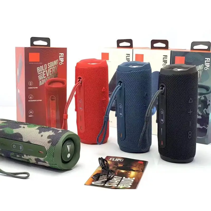 New Arrived 2023 Jbl Flip 6 Portable Mini Wireless Flip6 Bt Bass Outdoor Bluotooth Speaker