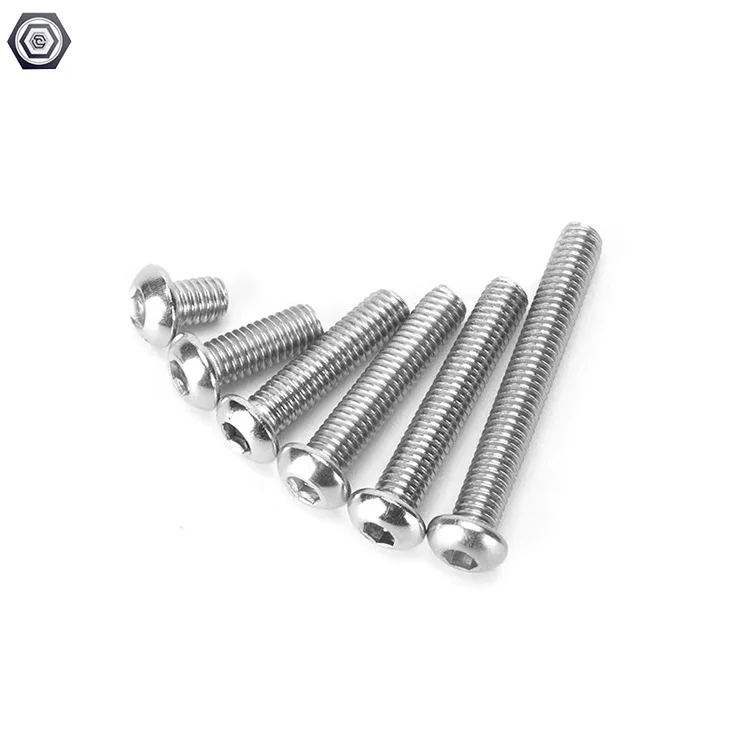 china screw manufacture ISO7380 Hexagon Socket Machine Thread Stainless Steel Screws