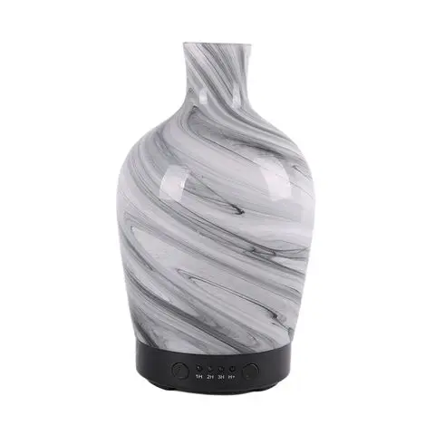 2023 Wood grain 3D glass electric wireless aromatherapy essential oil aroma diffuser Ultrasonic Aroma Scent Fragrance