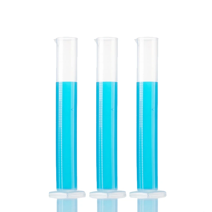 Laboratory graduated measuring cylinder plastic hexagonal base