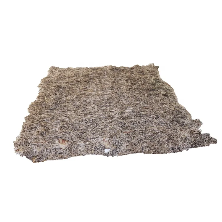 Оптовая продажа камуфляжная сетка пустынного цвета шелковая Gillie camo net
