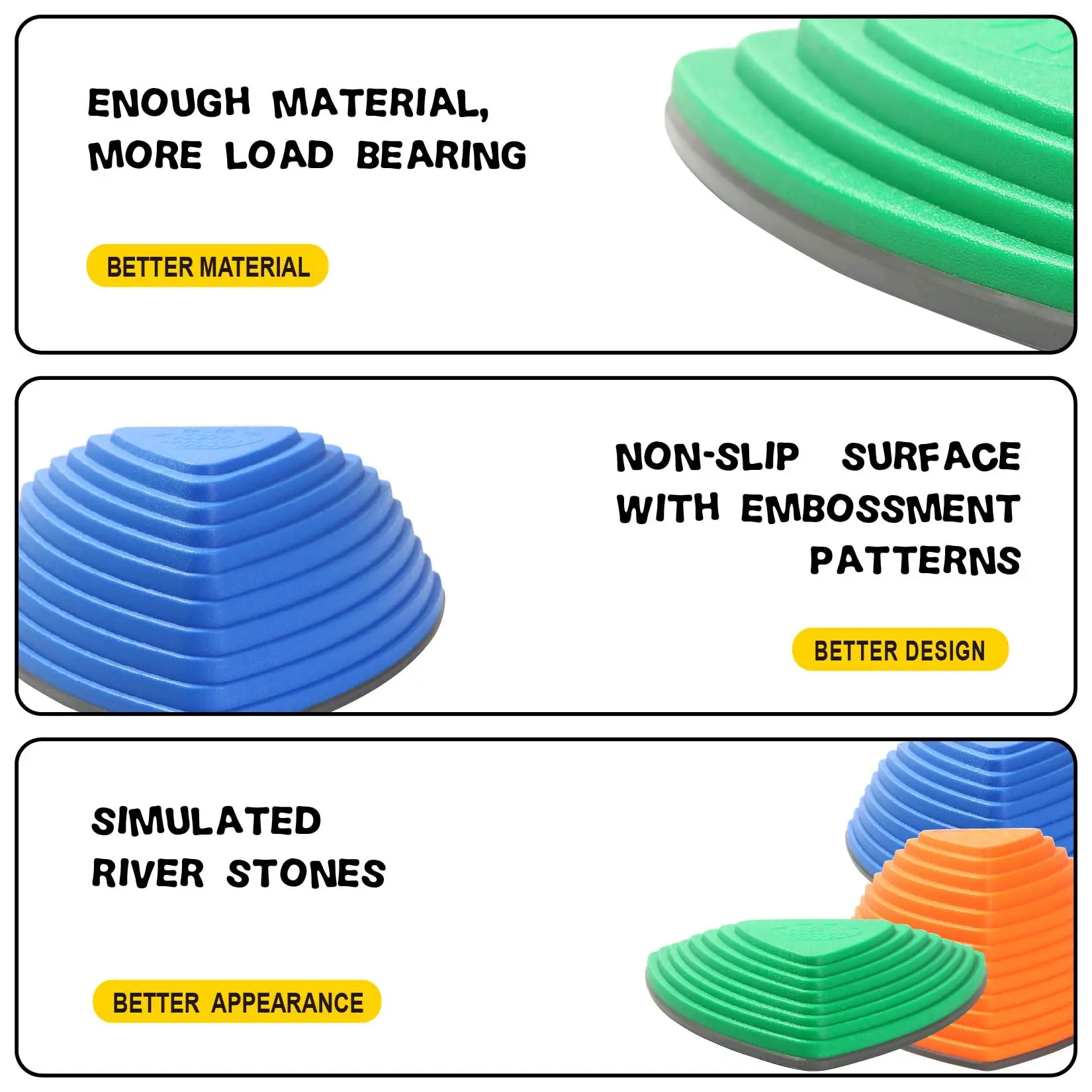Newly designed color anti stackable balance sports equipment suitable for children with autism as a stepping stone toy