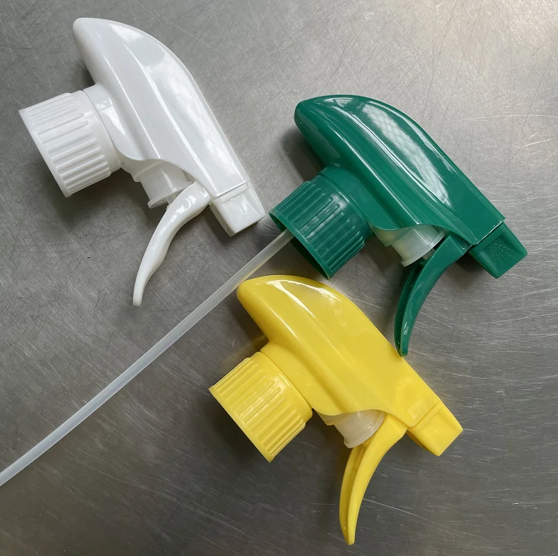 No-metal Trigger Sprayer 28/410 All Plastic Trigger Line And Spray Bottle Top White And Black In Stock Moq 5000 pcs