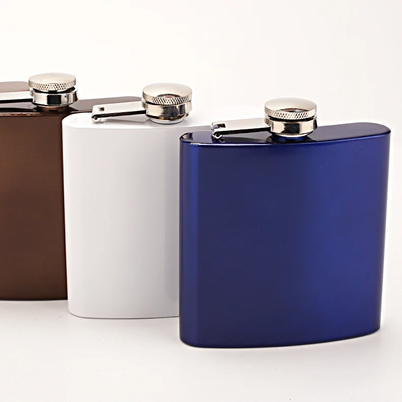 
yongkang factory custom color 304 stainless steel 6oz hip flask 