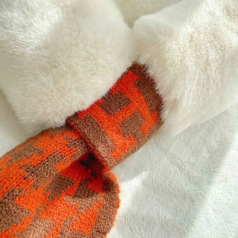 Simple Beabtiful Ladies Scarves for Student School  Neckwear Natural Color Winter Shawl