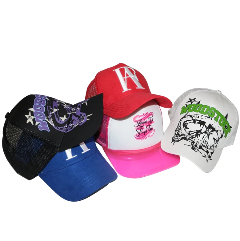 Personalized Sports 5 Panels Print Logo Custom Soft Trucker Hats Running Hiking Plain Outdoor Protect Mesh Breathable Cap