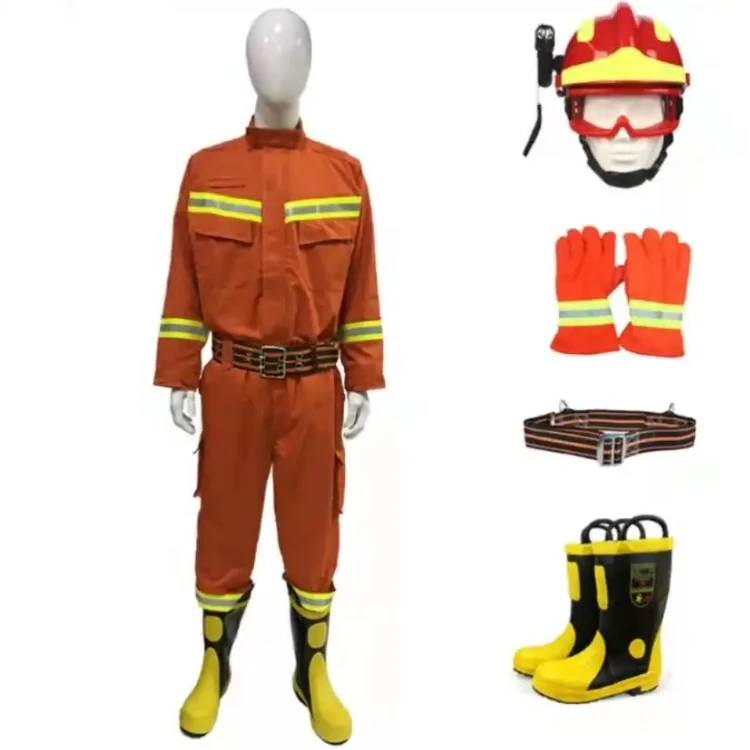 Customized Fireman Jacket fire pants firefighting helmet fire gloves fire boots firefighter protective suit