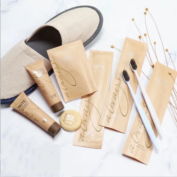 
Paper Box Eco-friendly Hotel Amenities Bathroom Kits Disposable Guest Toiletries Wholesalers Bathroom Toiletries Set 