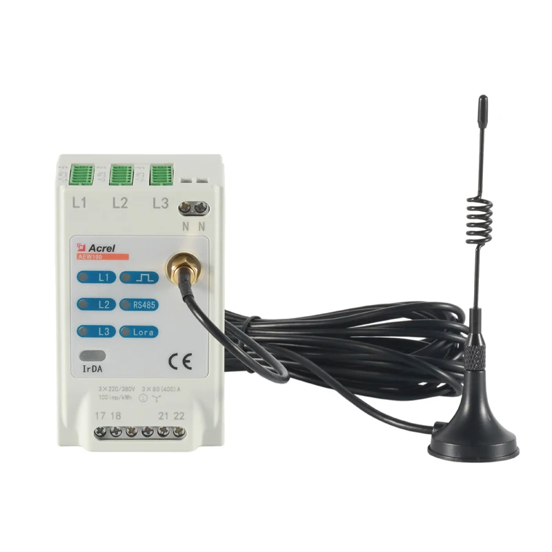 Acrel AEW100-D160R CE 470MHz Wireless temp monitor 3 Phase Energy Power Meter With Cts Piercing Connect