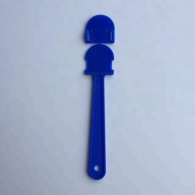 black and blue plastic hand fan handle sticks