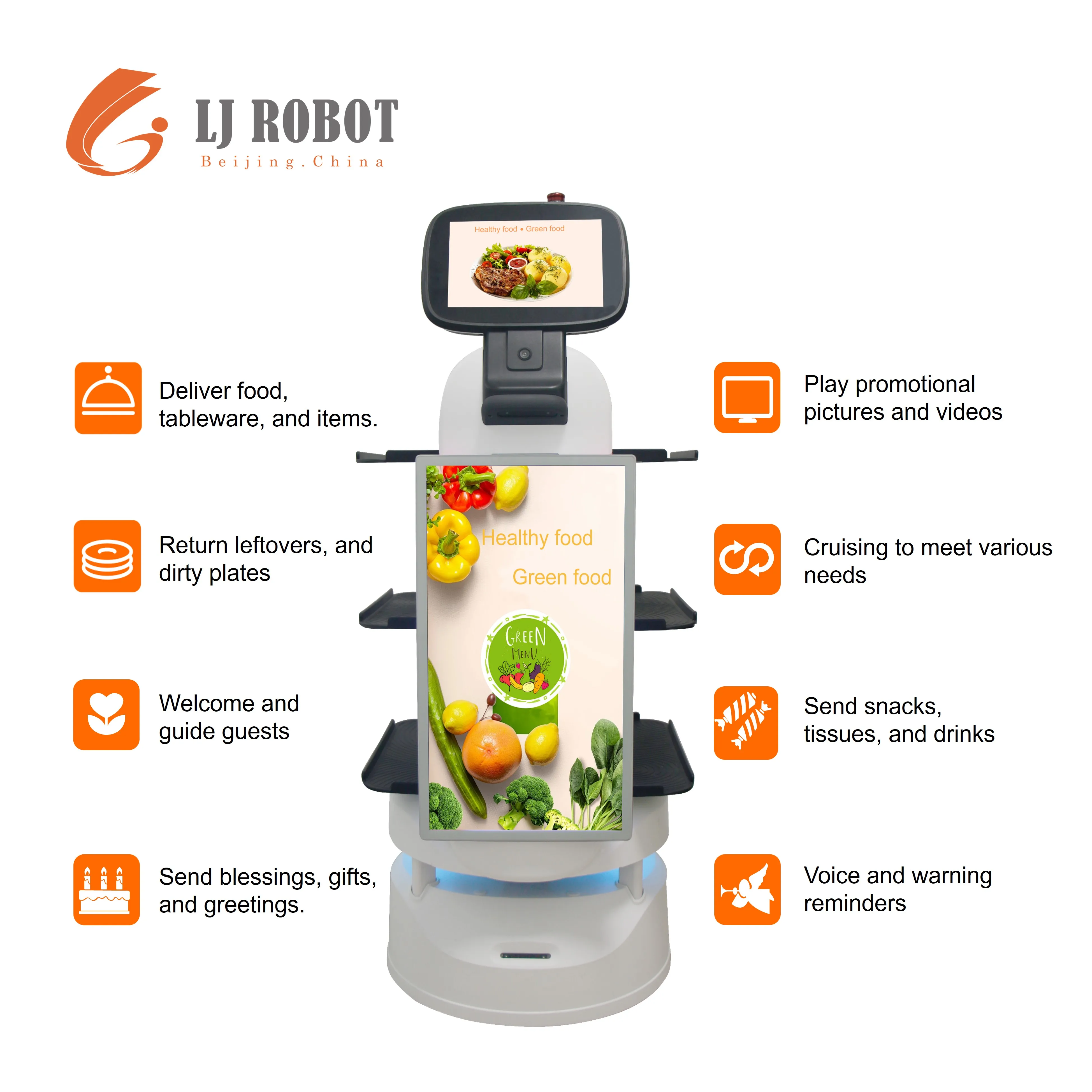 Китай большой завод хорошая цена swgway food robot cafe shop Добро пожаловать и приемная индустрия роботов в Китае