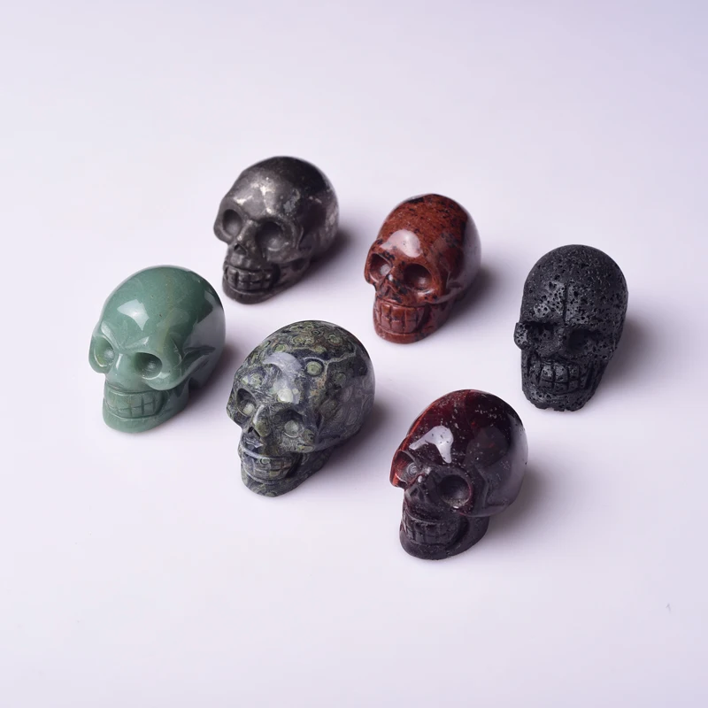 
2 inch China Crystal Skulls Hand Carved Crystal Skulls Small Crystal Skulls Rose Quartz Amethyst for Sale 