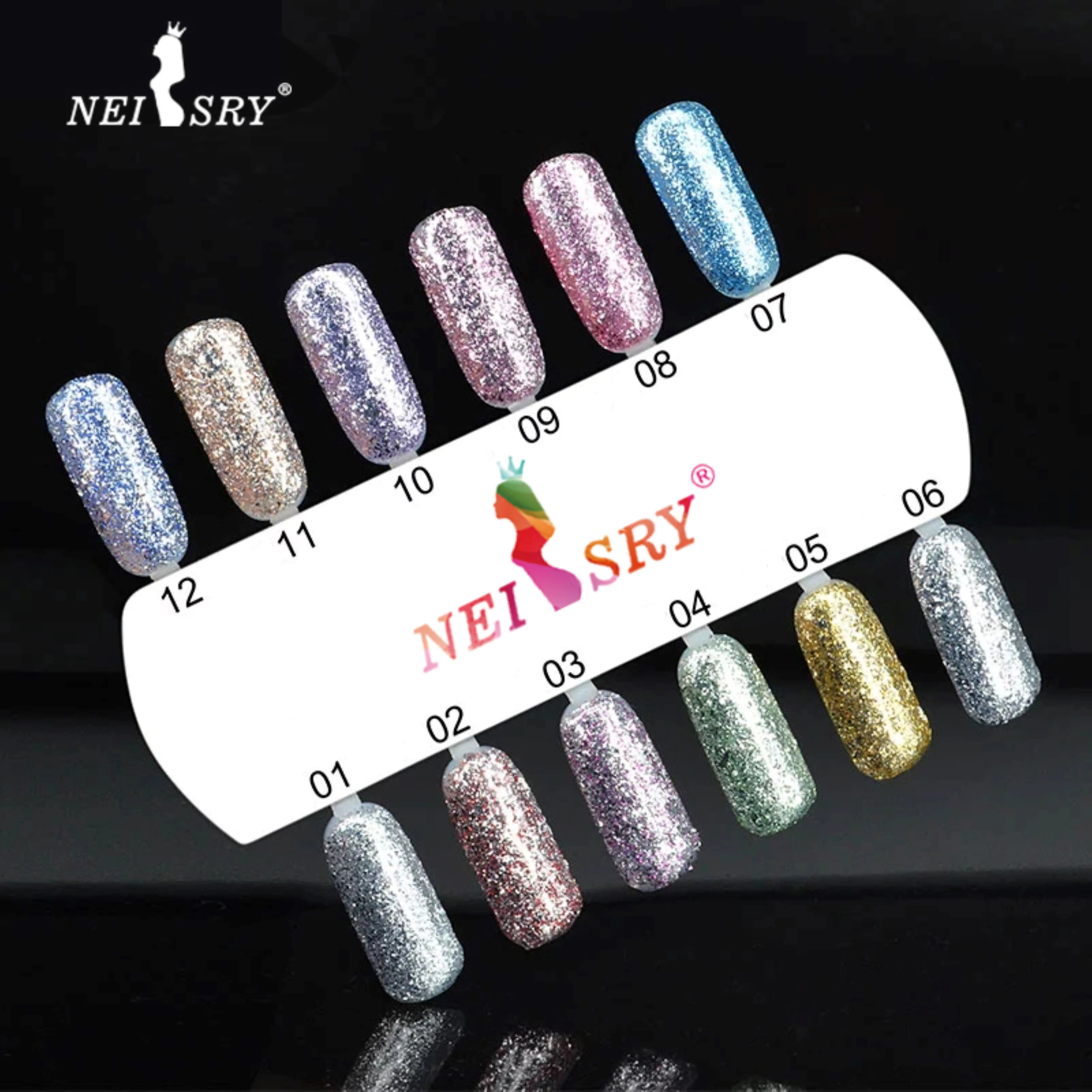 Neiss Factory Wholesale Platinum Gel Polish Super Glitter Soak Off Gel Hema Free Nail Gel Polish