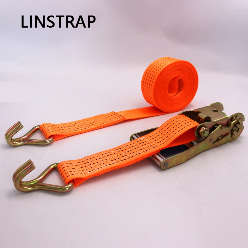Truck Car Ratchet Cargo Lashing Strap with J Hook