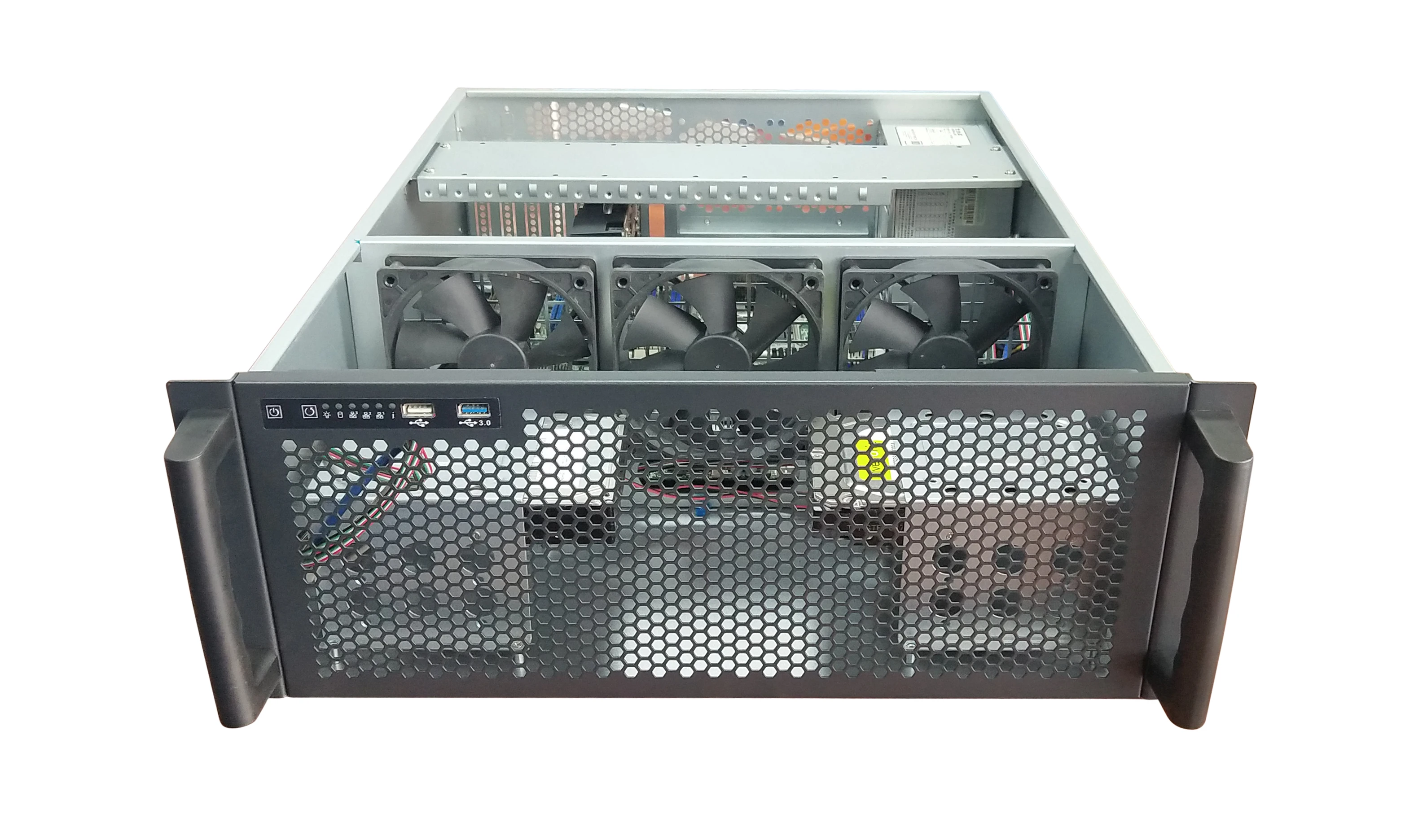 4u server case 8 pci-e slots rackmount chassis 19inch 8bays industry case support  ATX psu