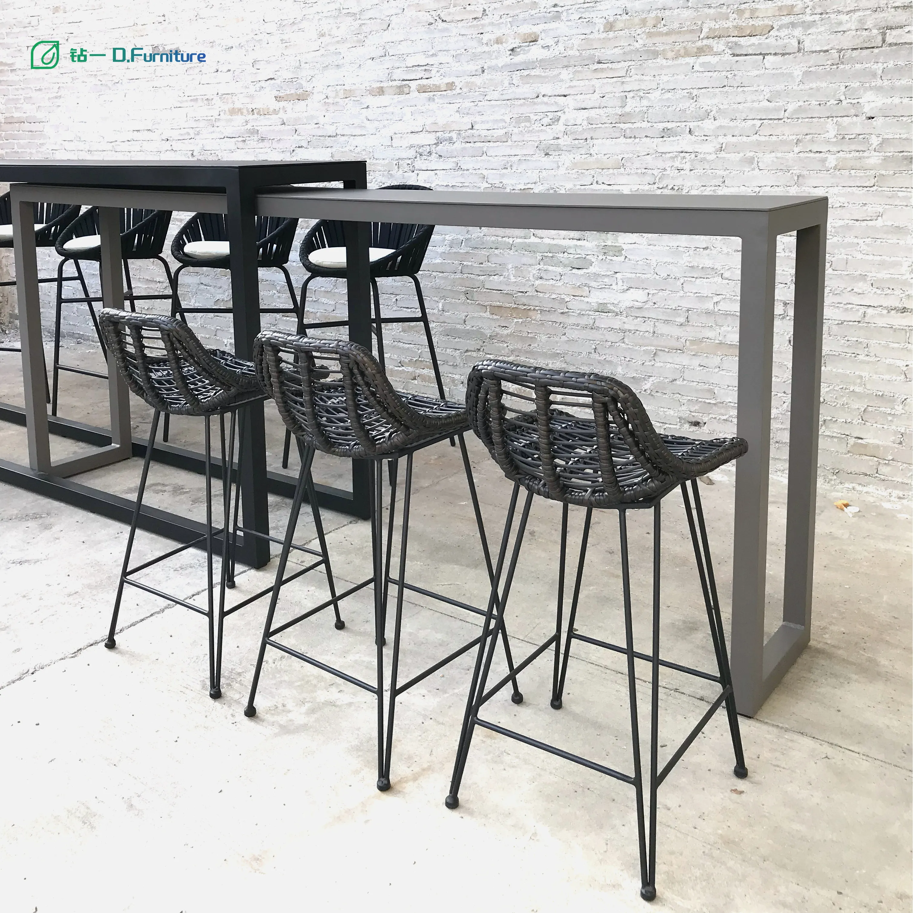 Stool Bar Chair with Footrest Stackable Newly Design Cheap Bar Commerical Funiture Colorful Bar Metal