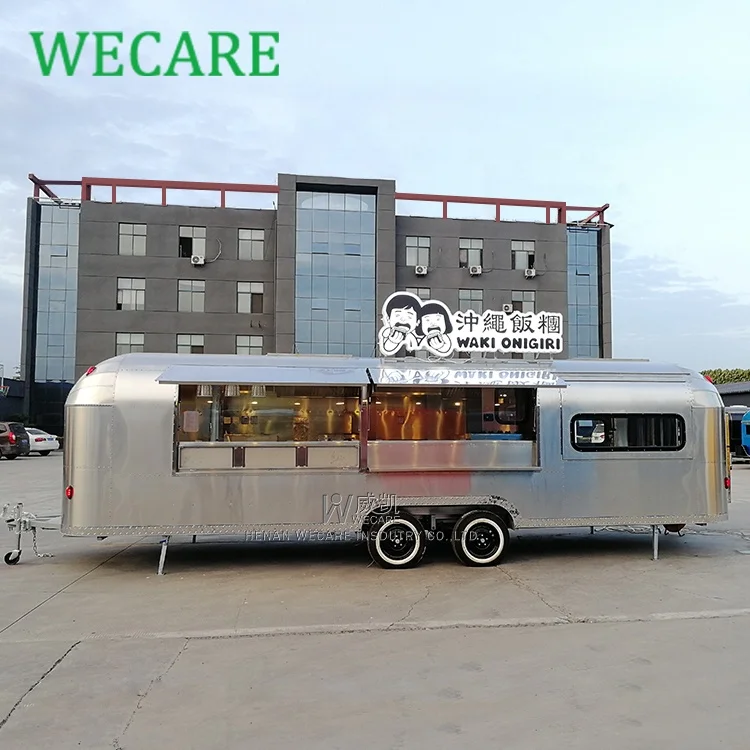 WECARE 8m Airstream Concession Trailer Mobile Kitchen Food Truck for Sale