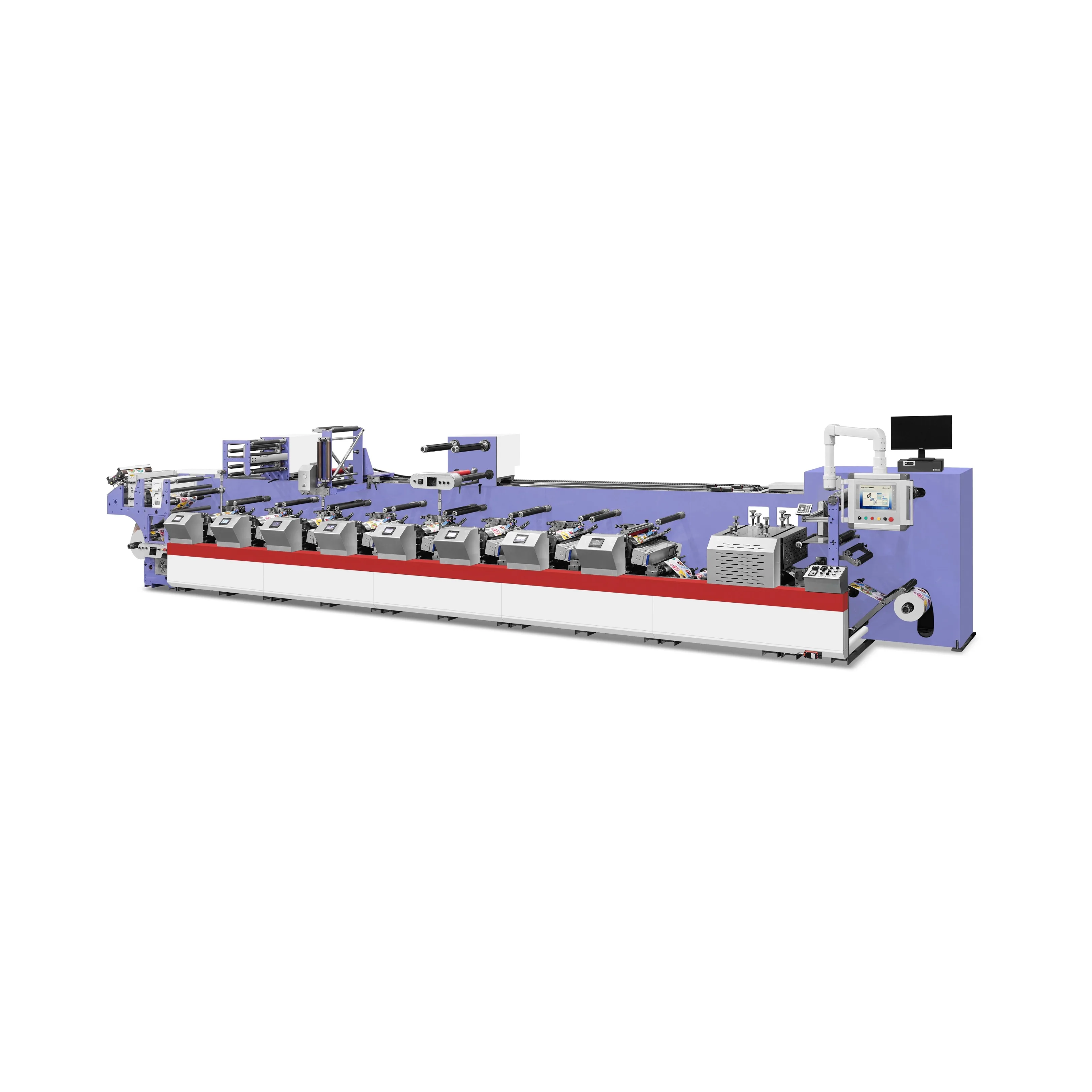 CF450-8 печатная машина для этикеток и бумаги GoPRINTo с функцией автоматической перемотки