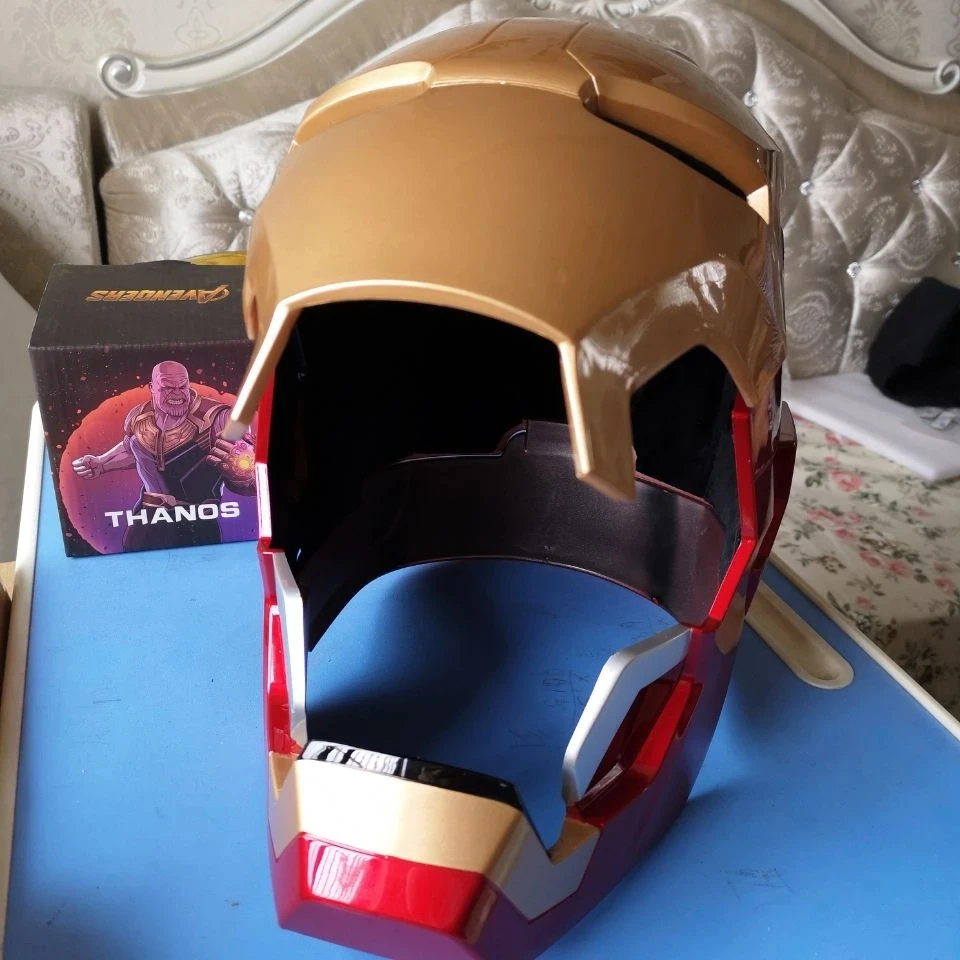Remote Metal Version Metal Version CATTOYS 1/1 Colorized All Metal Made  Wearable IronMan MK42 Helmet Accept Do Drop Shipping