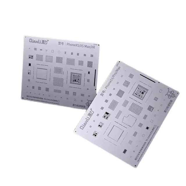 Qianli BGA Reballing Stencil for iPhone 13 12 11 Pro Max XS XR X 8 7 6S 6 IC Chip CPU Tin Planting Soldering Template