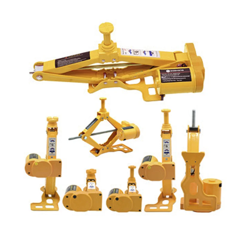 Fostar CE ISO Certificated  3in1 Portable 12V 3T Electric Screw Scissor Car Jack and Electric Wrench and Air Pump Set For Sale