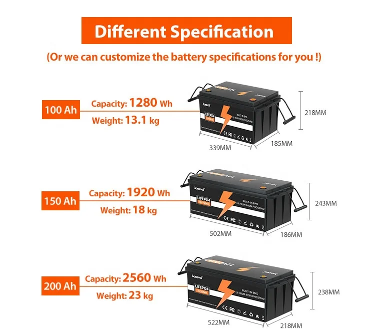 Wholesale 100Ah 150Ah 12V Solar Battery Marine Lifepo4 200Ah for Golf Carts Lithium Ion Home Backup