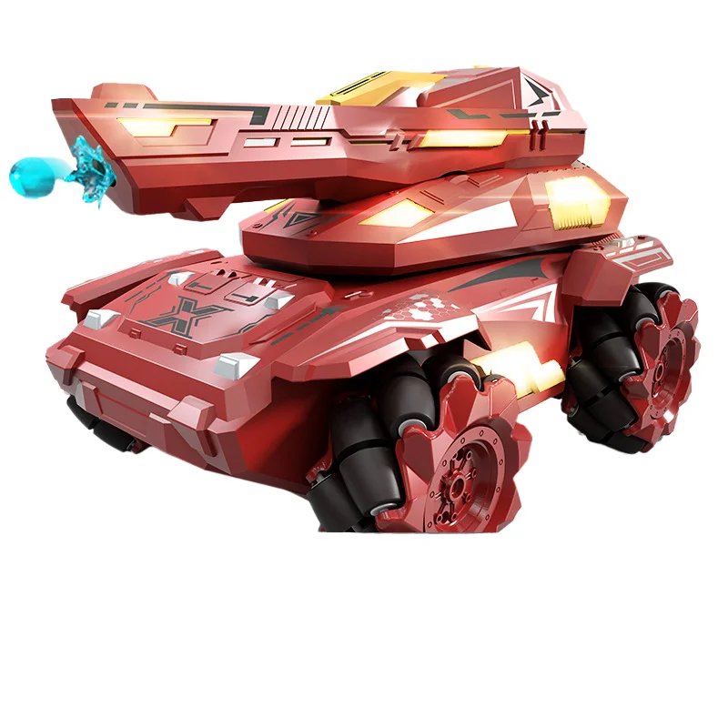 AiJH 2.4G RC Battle Drift Tank Rotating Remote Control Tank With Flashing Lights and 360 Rotation Transforming Robot Rc Tank