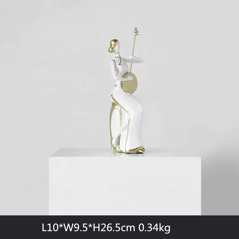 Chinese Classical White Porcelain Ladies Figurines Statue Ornaments Body Sculpture Simulation Art Sculpture Resin Crafts