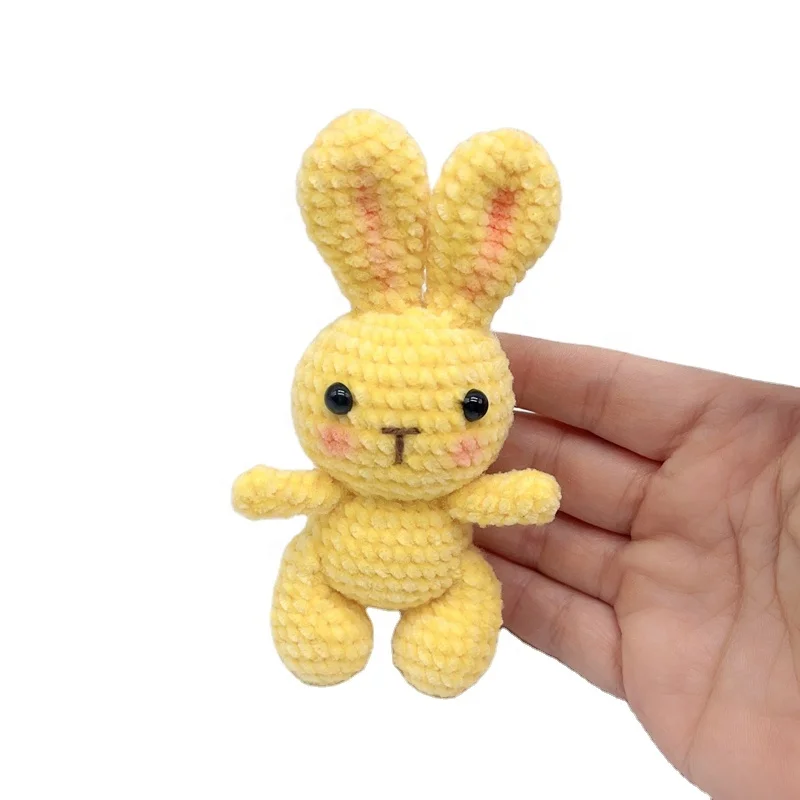 Hot Sales Lovely Handmade Crochet bunny Baby Animals Amigurumi Crochet Plush Toys crochet doll rabbit