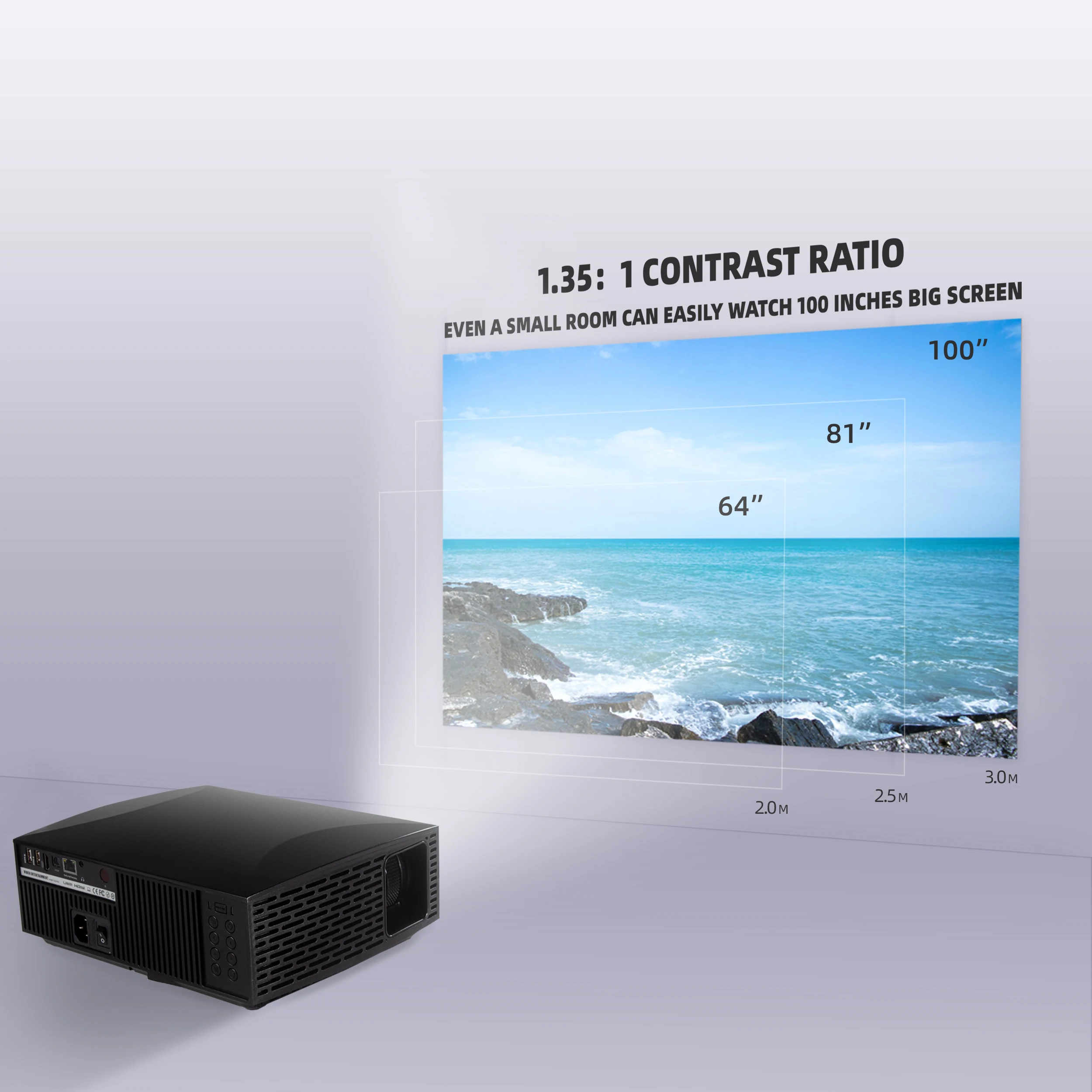 2021 Vivirbight F30UP Full HD 1080P WIFI Smart Projector 4200 Lumens Multimedia Home Theatre Projector